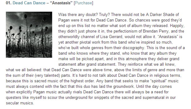 Music A Darker Shade of Pagan Top Ten of 2012 The Wild Hunt